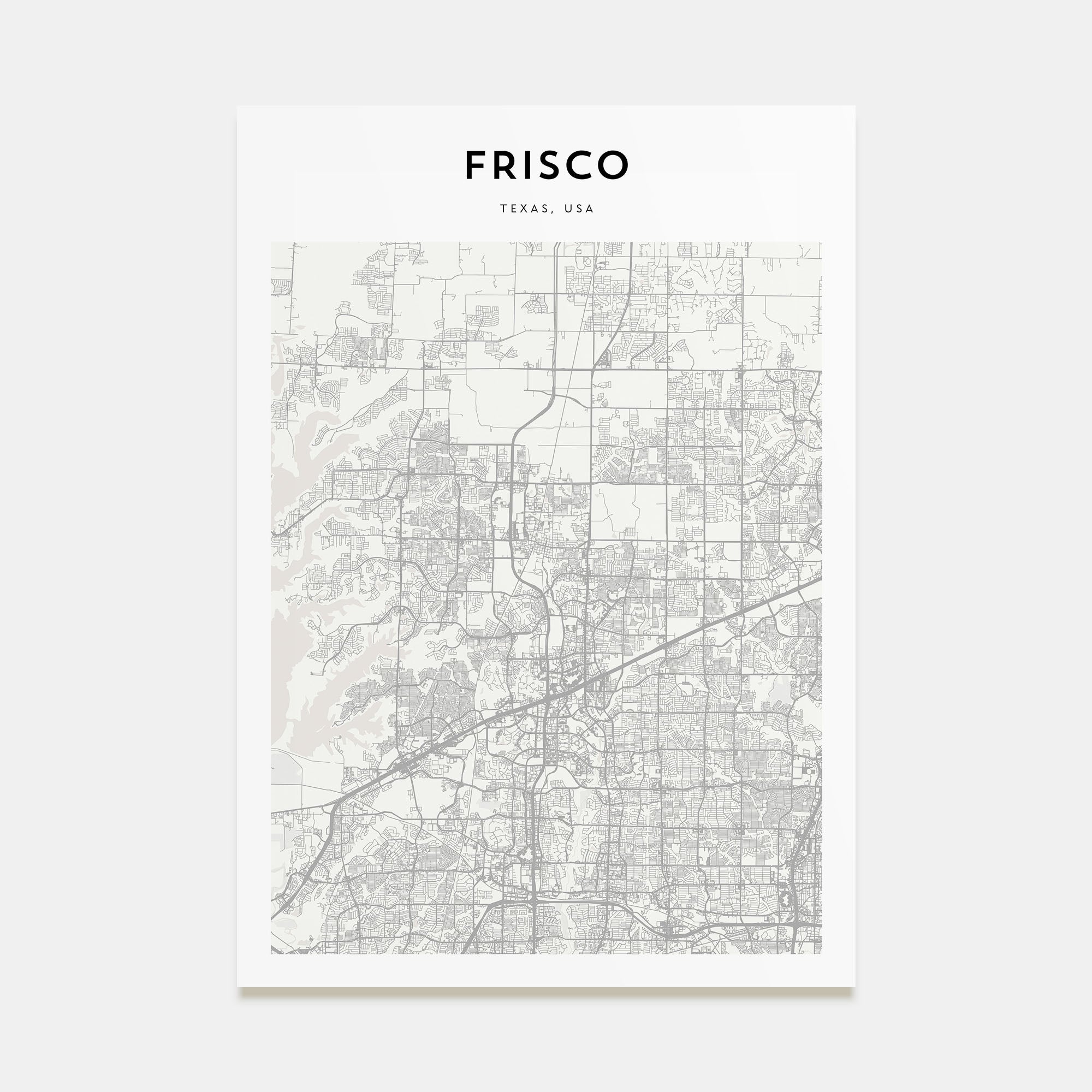 Frisco Map Portrait Poster