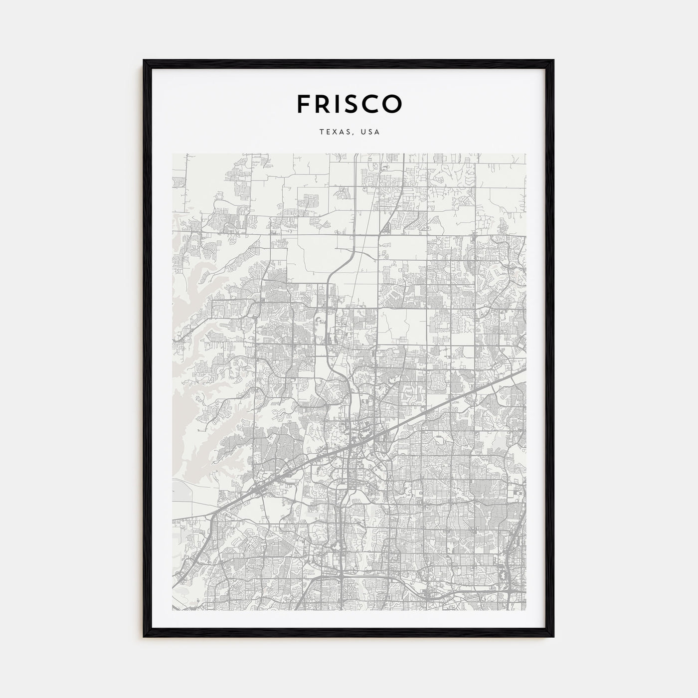 Frisco Map Portrait Poster