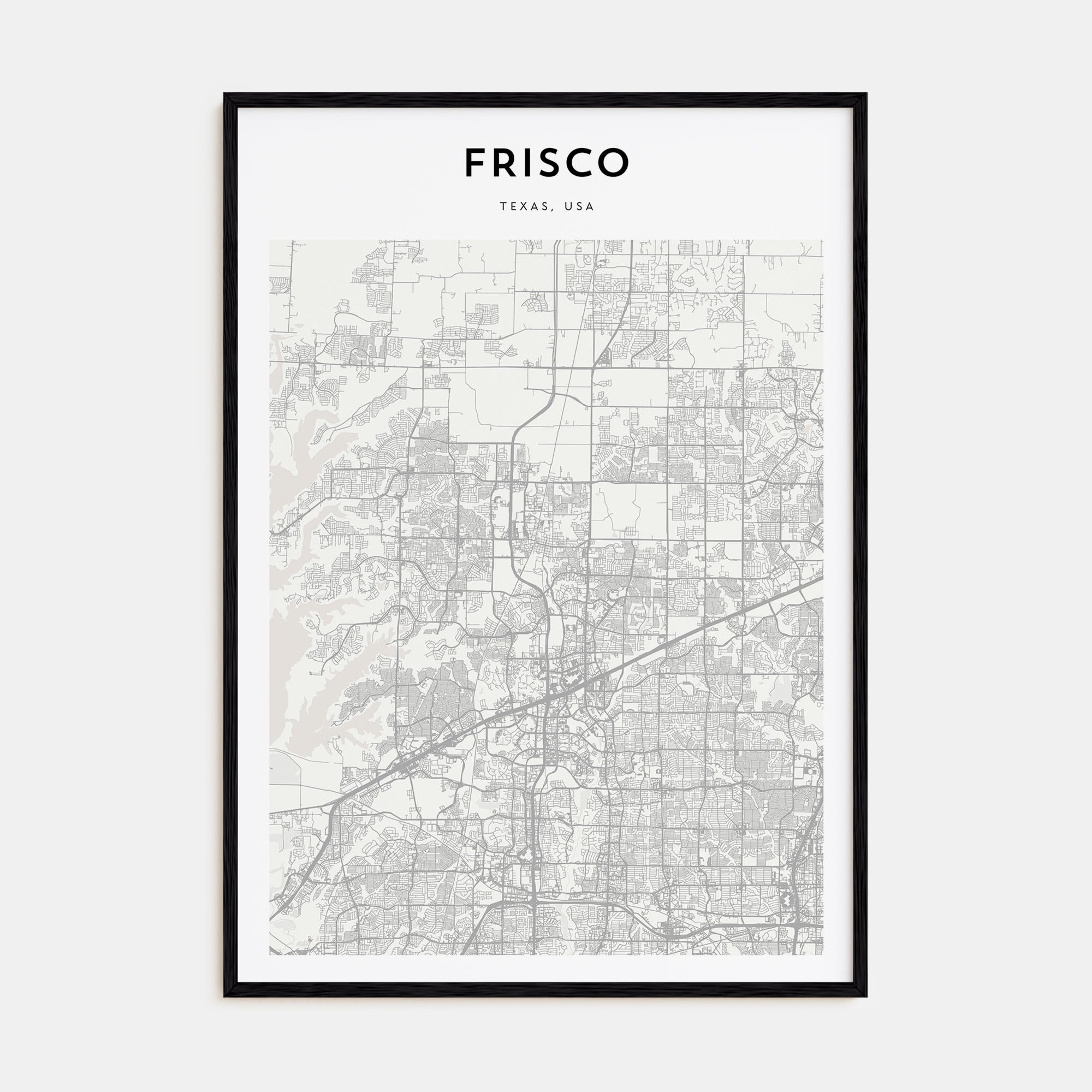 Frisco Map Portrait Poster
