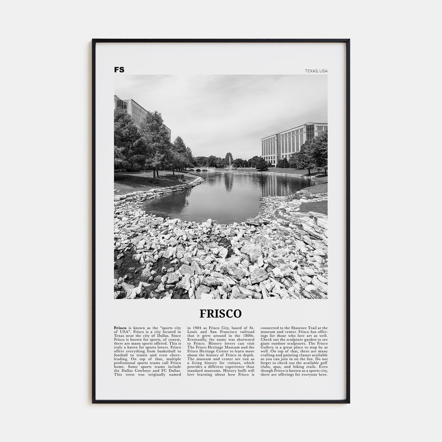 Frisco Travel B&W Poster