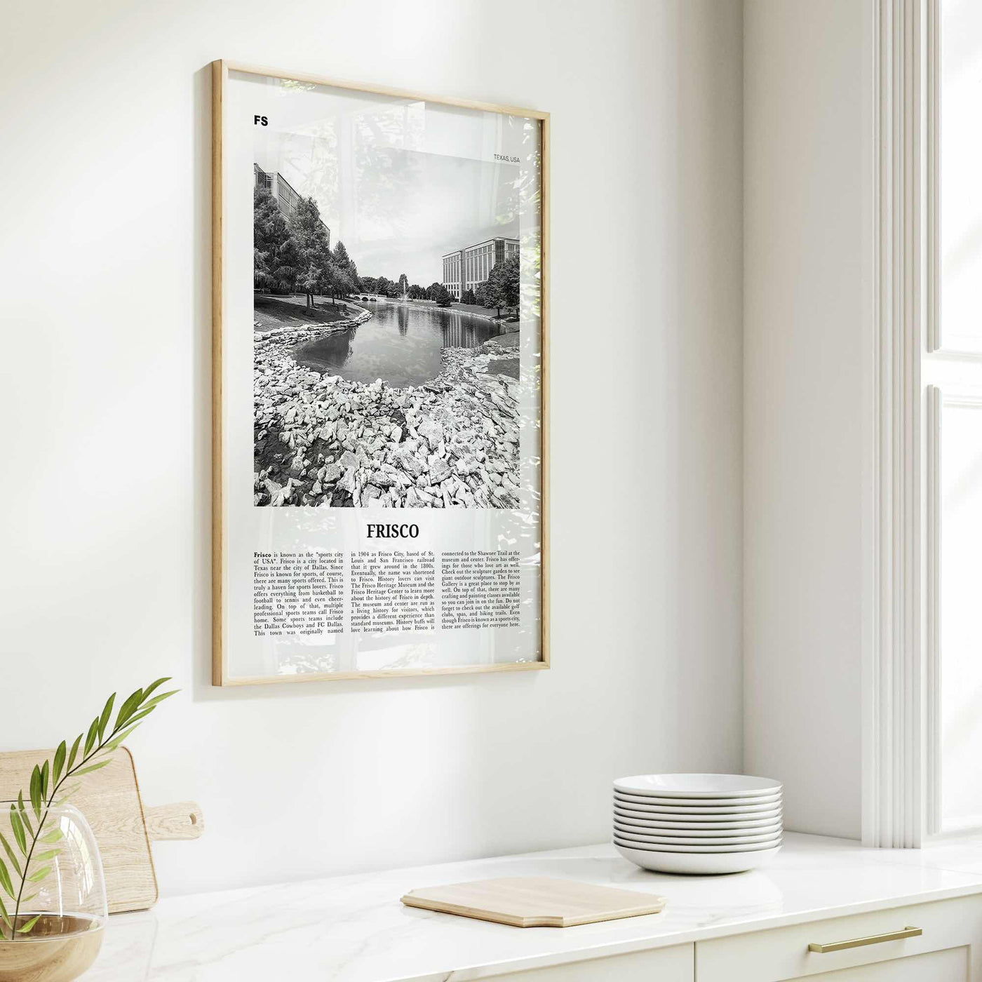 Frisco Print Black and White, Frisco Wall Art, Frisco Poster, Frisco Photo, Frisco Wall Décor, Texas, USA, United States