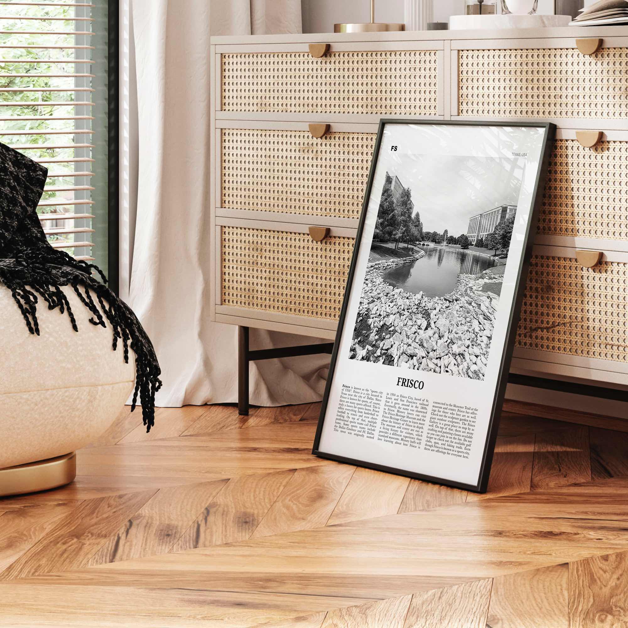 Frisco Print Black and White, Frisco Wall Art, Frisco Poster, Frisco Photo, Frisco Wall Décor, Texas, USA, United States