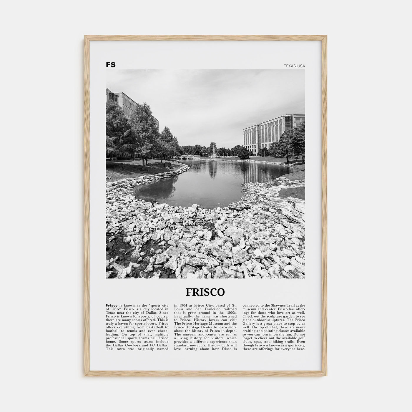 Frisco Travel B&W Poster