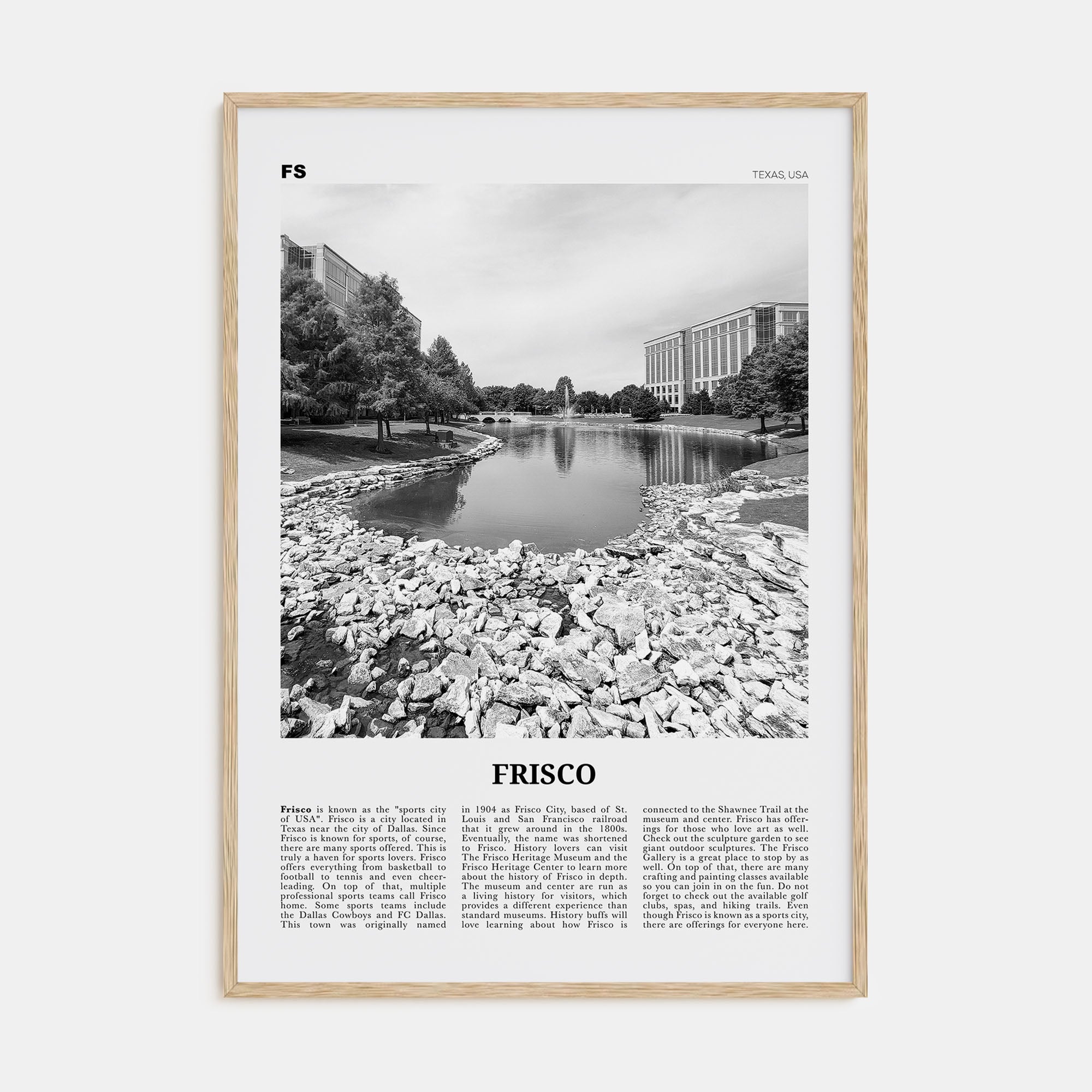 Frisco Travel B&W Poster