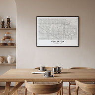 Fullerton Map Landscape Poster
