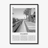 Fullerton Print Black and White, Fullerton Wall Art, Fullerton Poster, Fullerton Photo, Fullerton Wall Décor, California, USA, United States