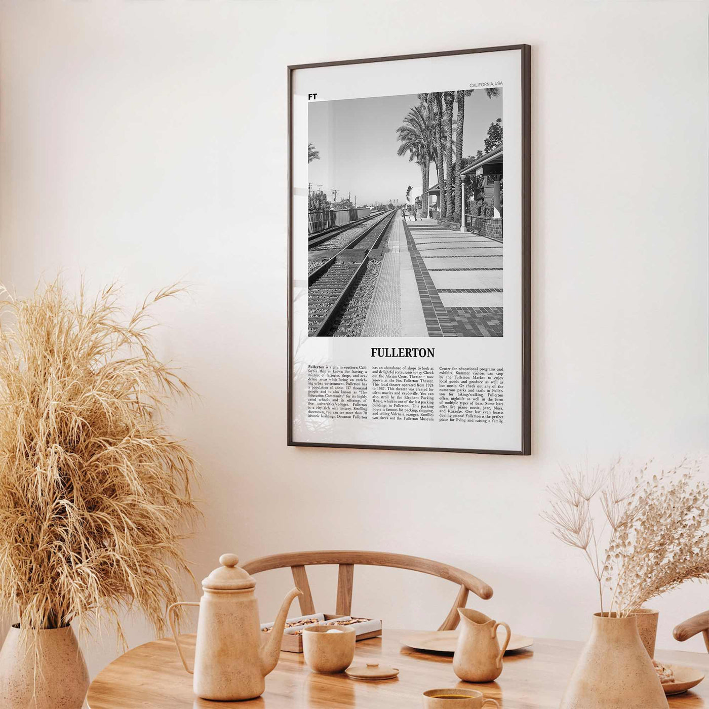 Fullerton Print Black and White, Fullerton Wall Art, Fullerton Poster, Fullerton Photo, Fullerton Wall Décor, California, USA, United States