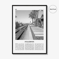 Fullerton Print Black and White, Fullerton Wall Art, Fullerton Poster, Fullerton Photo, Fullerton Wall Décor, California, USA, United States