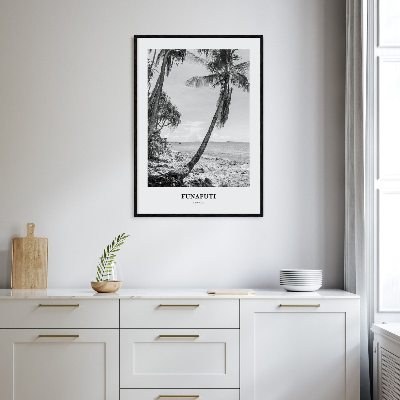 Funafuti Portrait B&W Poster