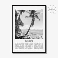 Funafuti Print Black and White, Funafuti Wall Art, Funafuti Poster, Funafuti Photo, Funafuti Wall Décor, Funafuti Map, Tuvalu