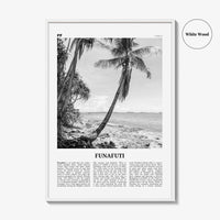 Funafuti Print Black and White, Funafuti Wall Art, Funafuti Poster, Funafuti Photo, Funafuti Wall Décor, Funafuti Map, Tuvalu