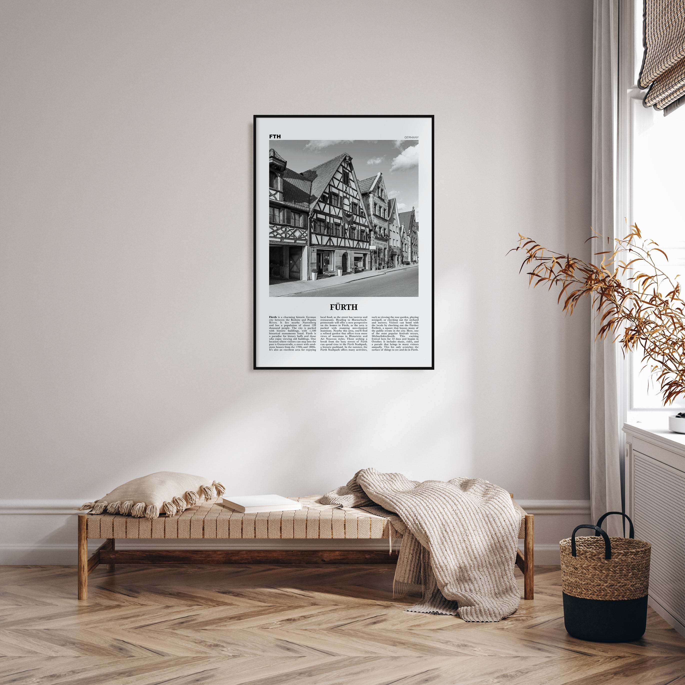 Fürth Travel B&W Poster