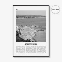 Gabicce Mare Print Black and White, Gabicce Mare Wall Art, Gabicce Mare Poster, Gabicce Mare Photo, Gabicce Mare Décor, Gabicce Mare Map