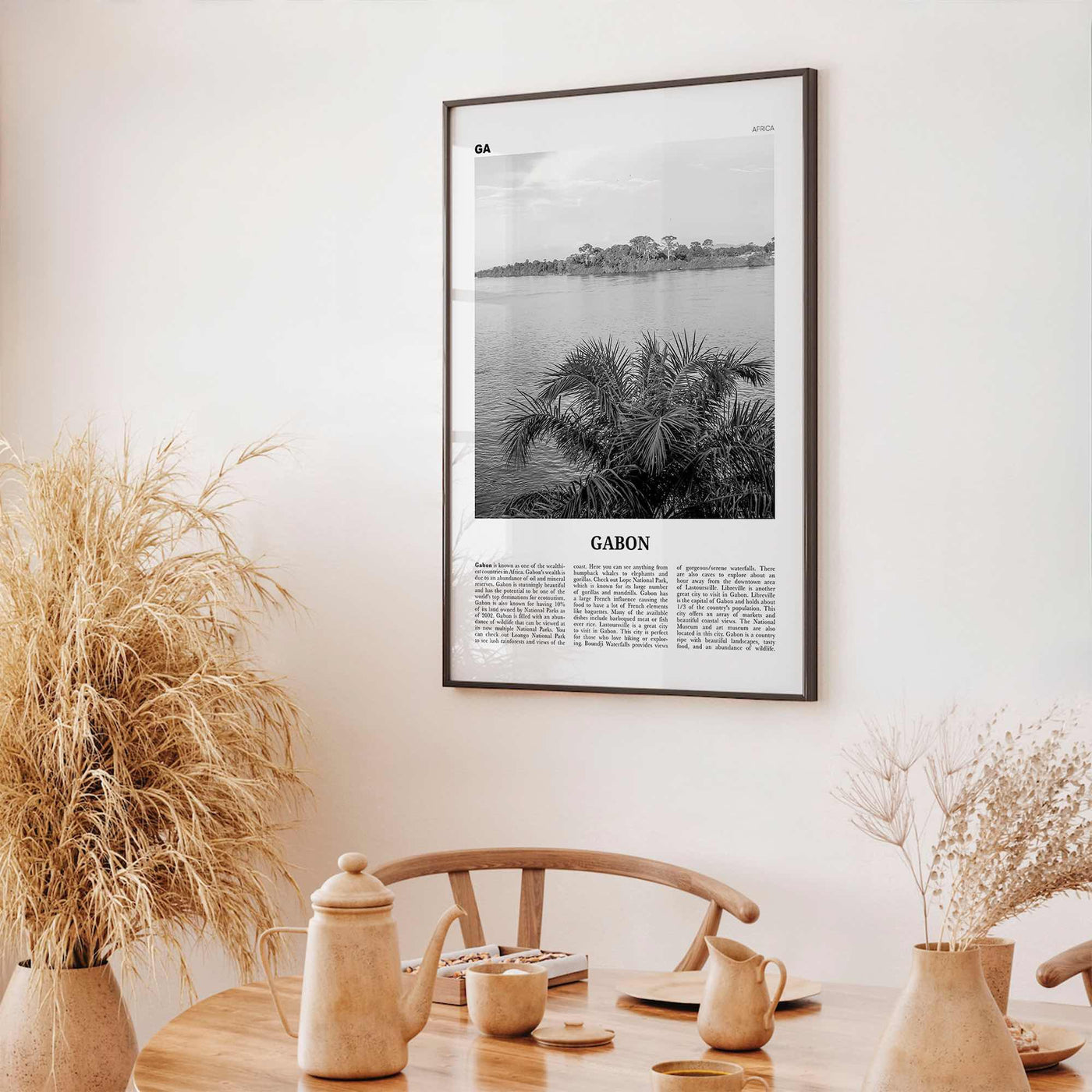Gabon Print Black and White, Gabon Wall Art, Gabon Poster, Gabon Photo, Gabon Wall Decor, Country Art Print, Africa, Libreville