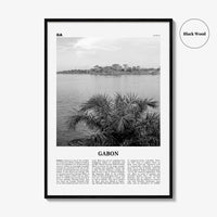 Gabon Print Black and White, Gabon Wall Art, Gabon Poster, Gabon Photo, Gabon Wall Decor, Country Art Print, Africa, Libreville