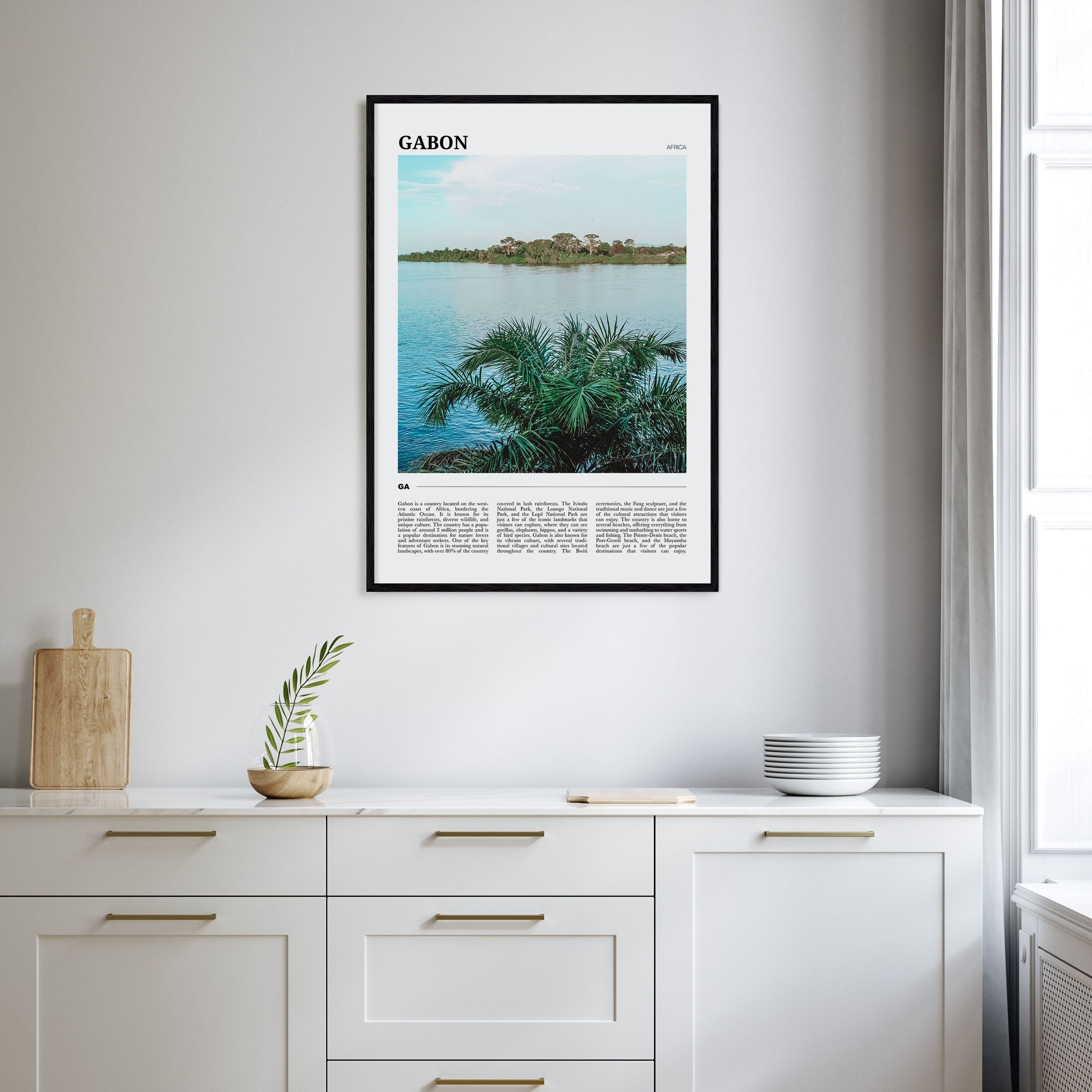 Gabon Travel Color Poster