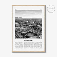 Gaborone Print Black and White, Gaborone Wall Art, Gaborone Poster, Gaborone Photo, Gaborone Wall Décor, Botswana, Gabs, Africa