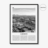 Gaborone Print Black and White, Gaborone Wall Art, Gaborone Poster, Gaborone Photo, Gaborone Wall Décor, Botswana, Gabs, Africa