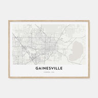 Gainesville Map Landscape Poster