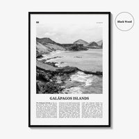 Galapagos Islands Print Black and White, Galápagos Islands Wall Art, Galápagos Islands Poster, Galápagos Islands Photo, Galápagos Wall Décor