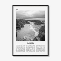 Galicia Print Black and White, Galicia Wall Art, Galicia Poster, Galicia Photo, Galicia Wall Décor, Galicia Map, Spain
