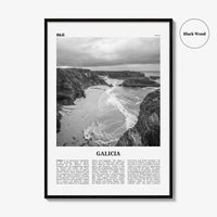 Galicia Print Black and White, Galicia Wall Art, Galicia Poster, Galicia Photo, Galicia Wall Décor, Galicia Map, Spain