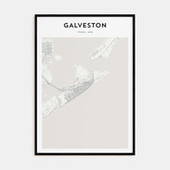 Galveston Map Portrait Poster