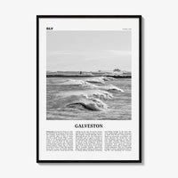 Galveston Print Black and White, Galveston Wall Art, Galveston Poster, Galveston Photo, Galveston Wall Décor, Texas, USA, United States