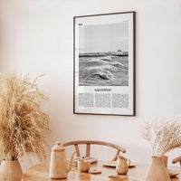 Galveston Print Black and White, Galveston Wall Art, Galveston Poster, Galveston Photo, Galveston Wall Décor, Texas, USA, United States