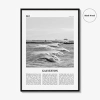 Galveston Print Black and White, Galveston Wall Art, Galveston Poster, Galveston Photo, Galveston Wall Décor, Texas, USA, United States