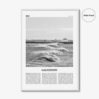 Galveston Print Black and White, Galveston Wall Art, Galveston Poster, Galveston Photo, Galveston Wall Décor, Texas, USA, United States