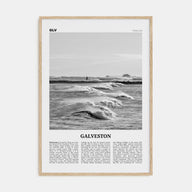 Galveston Travel B&W Poster