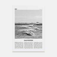 Galveston Travel B&W Poster