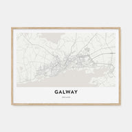 Galway Map Landscape Poster