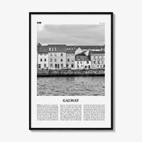 Galway Print Black and White, Galway Wall Art, Galway Poster, Galway Photo, Ireland, Gaillimh, Corrib, Connacht