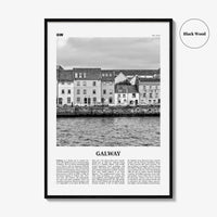 Galway Print Black and White, Galway Wall Art, Galway Poster, Galway Photo, Ireland, Gaillimh, Corrib, Connacht