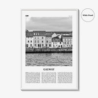 Galway Print Black and White, Galway Wall Art, Galway Poster, Galway Photo, Ireland, Gaillimh, Corrib, Connacht