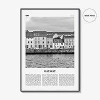 Galway Print Black and White, Galway Wall Art, Galway Poster, Galway Photo, Ireland, Gaillimh, Corrib, Connacht
