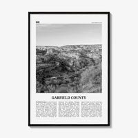 Garfield County Print Black and White, Garfield County Wall Art, Garfield County Poster, Garfield Photo, Garfield Wall Décor, Garfield Map