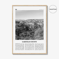 Garfield County Print Black and White, Garfield County Wall Art, Garfield County Poster, Garfield Photo, Garfield Wall Décor, Garfield Map