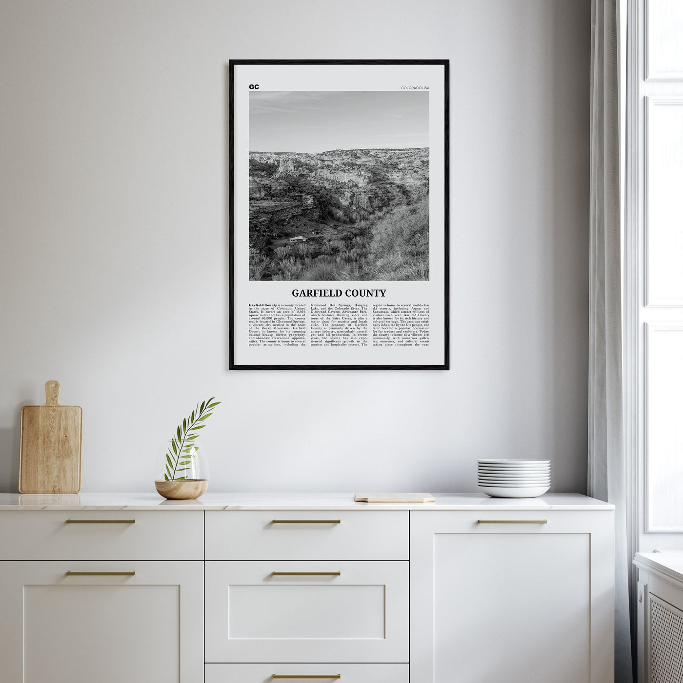 Garfield County Travel B&W Poster