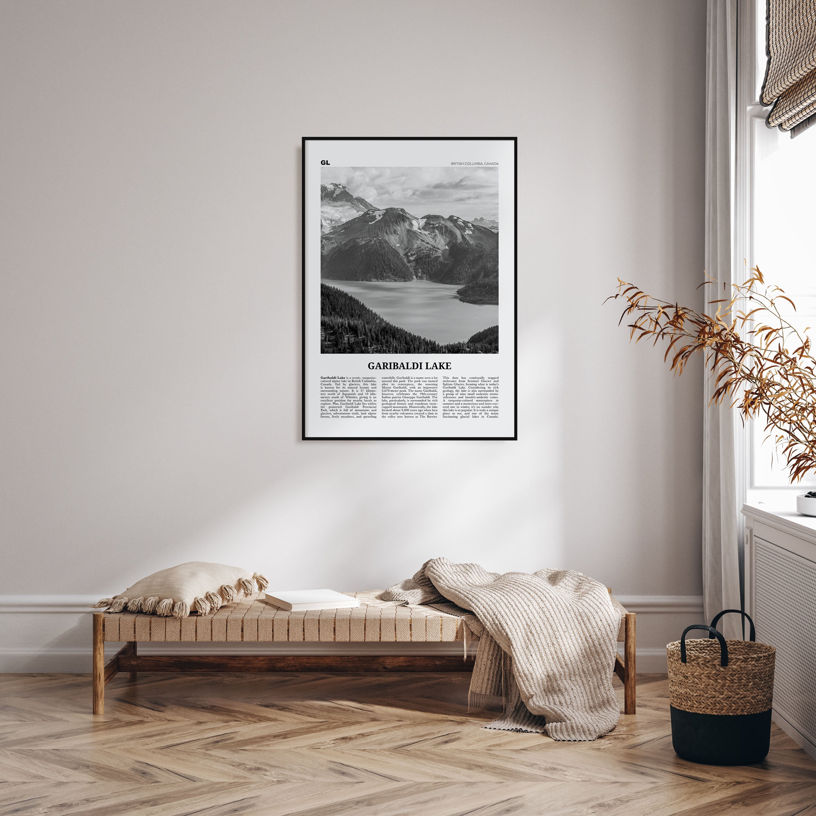 Garibaldi Lake Travel B&W Poster
