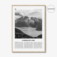 Garibaldi Lake Print Black and White, Garibaldi Lake Art, Garibaldi Lake Poster, Garibaldi Lake Photo, Garibaldi Lake Décor, Map