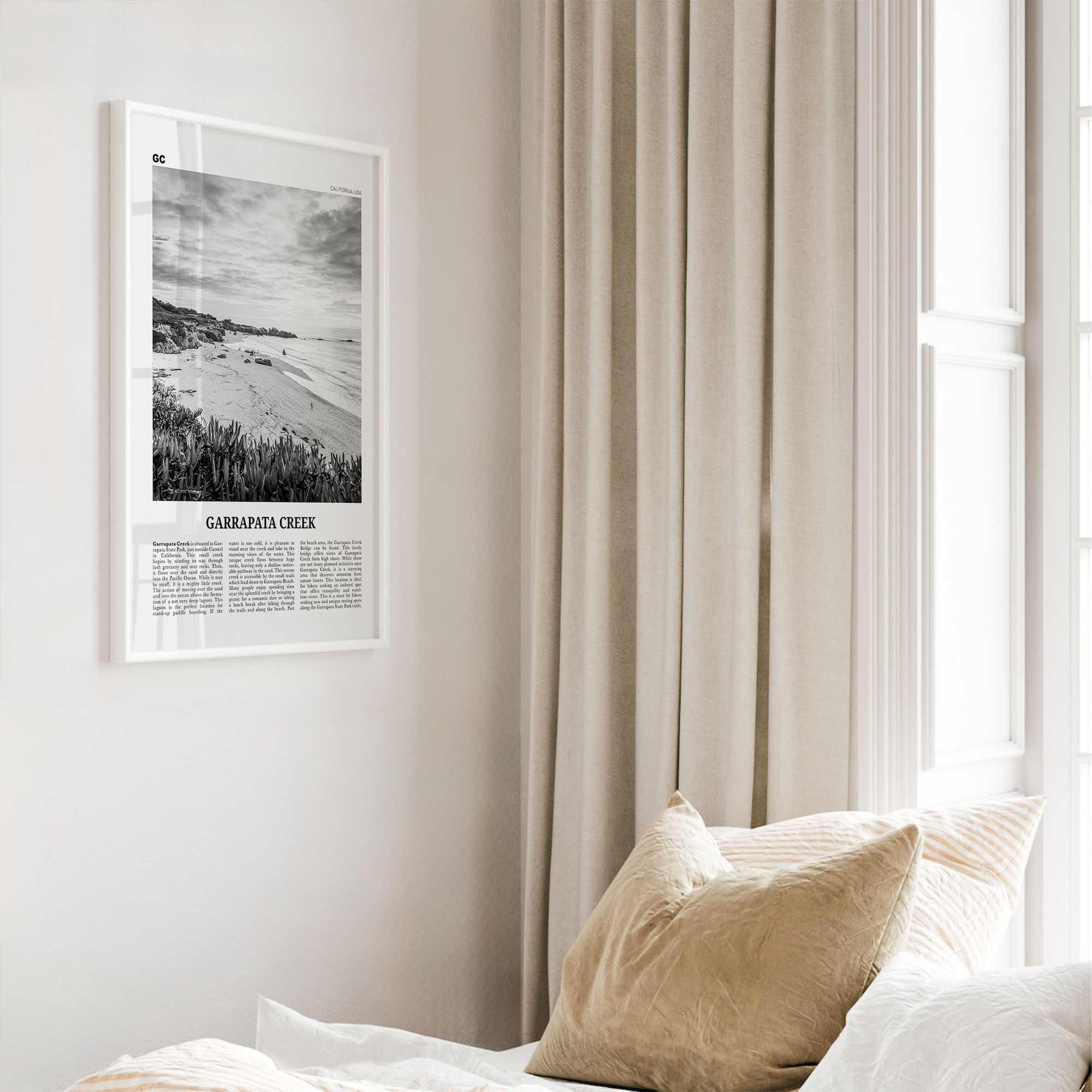 Garrapata Creek Print Black and White, Garrapata Creek Wall Art, Garrapata Creek Poster, Garrapata Creek Photo, Garrapata Creek Wall Décor