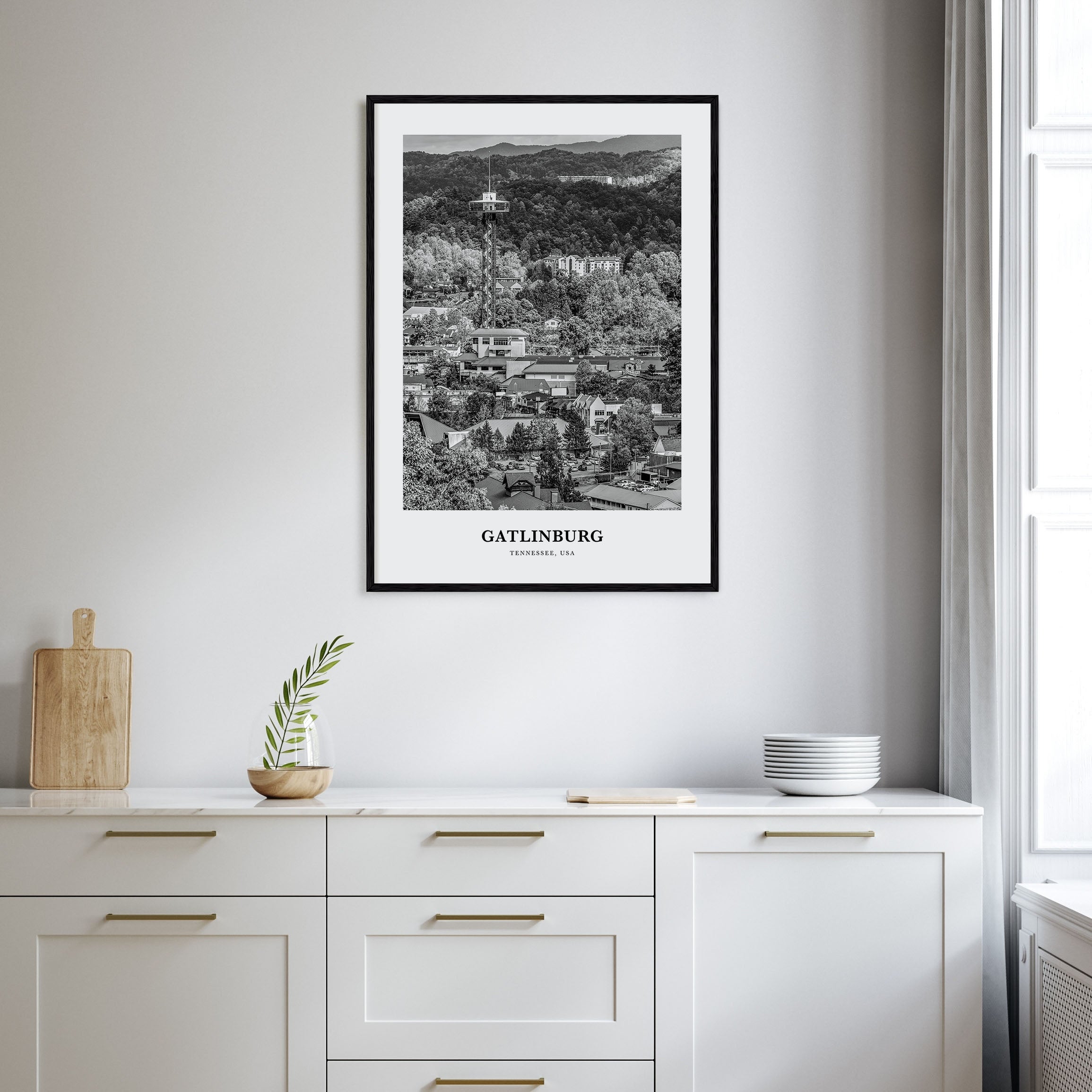 Gatlinburg Portrait B&W Poster