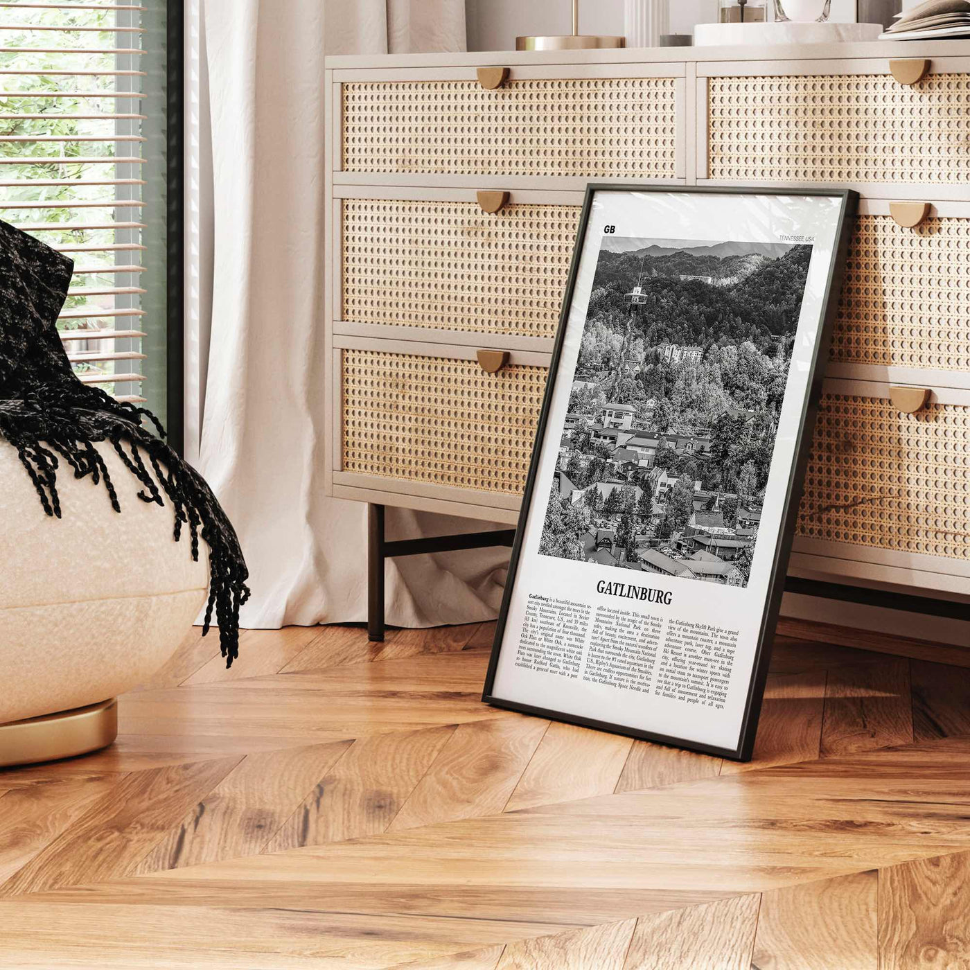 Gatlinburg Print Black and White, Gatlinburg Wall Art, Gatlinburg Poster, Gatlinburg Photo, Gatlinburg Wall Décor, Tennessee, USA