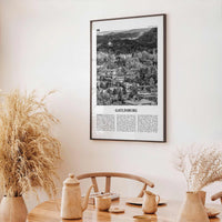 Gatlinburg Print Black and White, Gatlinburg Wall Art, Gatlinburg Poster, Gatlinburg Photo, Gatlinburg Wall Décor, Tennessee, USA