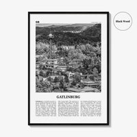 Gatlinburg Print Black and White, Gatlinburg Wall Art, Gatlinburg Poster, Gatlinburg Photo, Gatlinburg Wall Décor, Tennessee, USA