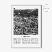 Gatlinburg Print Black and White, Gatlinburg Wall Art, Gatlinburg Poster, Gatlinburg Photo, Gatlinburg Wall Décor, Tennessee, USA