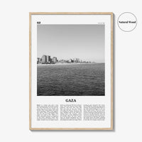 Gaza Print Black and White, Gaza Wall Art, Gaza Poster, Gaza Photo, Gaza Wall Décor, Gaza Map, Palestine